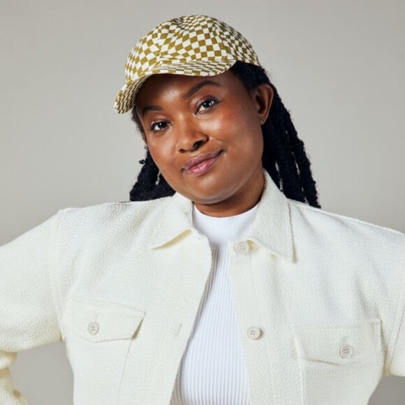 Baggu Baseball Cap-Moss Trippy Checker - Picture 5 of 5